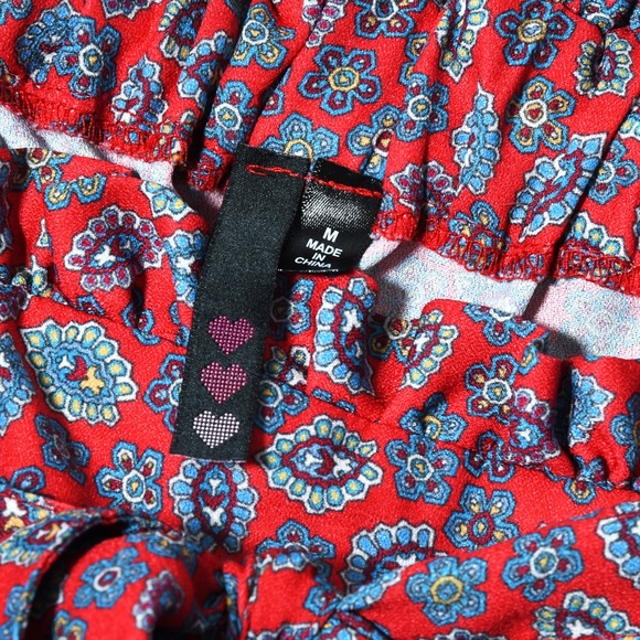 Paperbag Shorts Satin Paisley Bow Tie - Picture 3 of 3